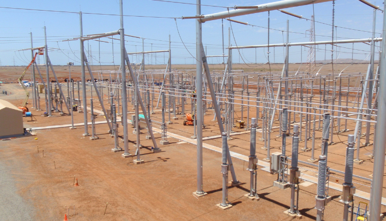 substation steel grid system
