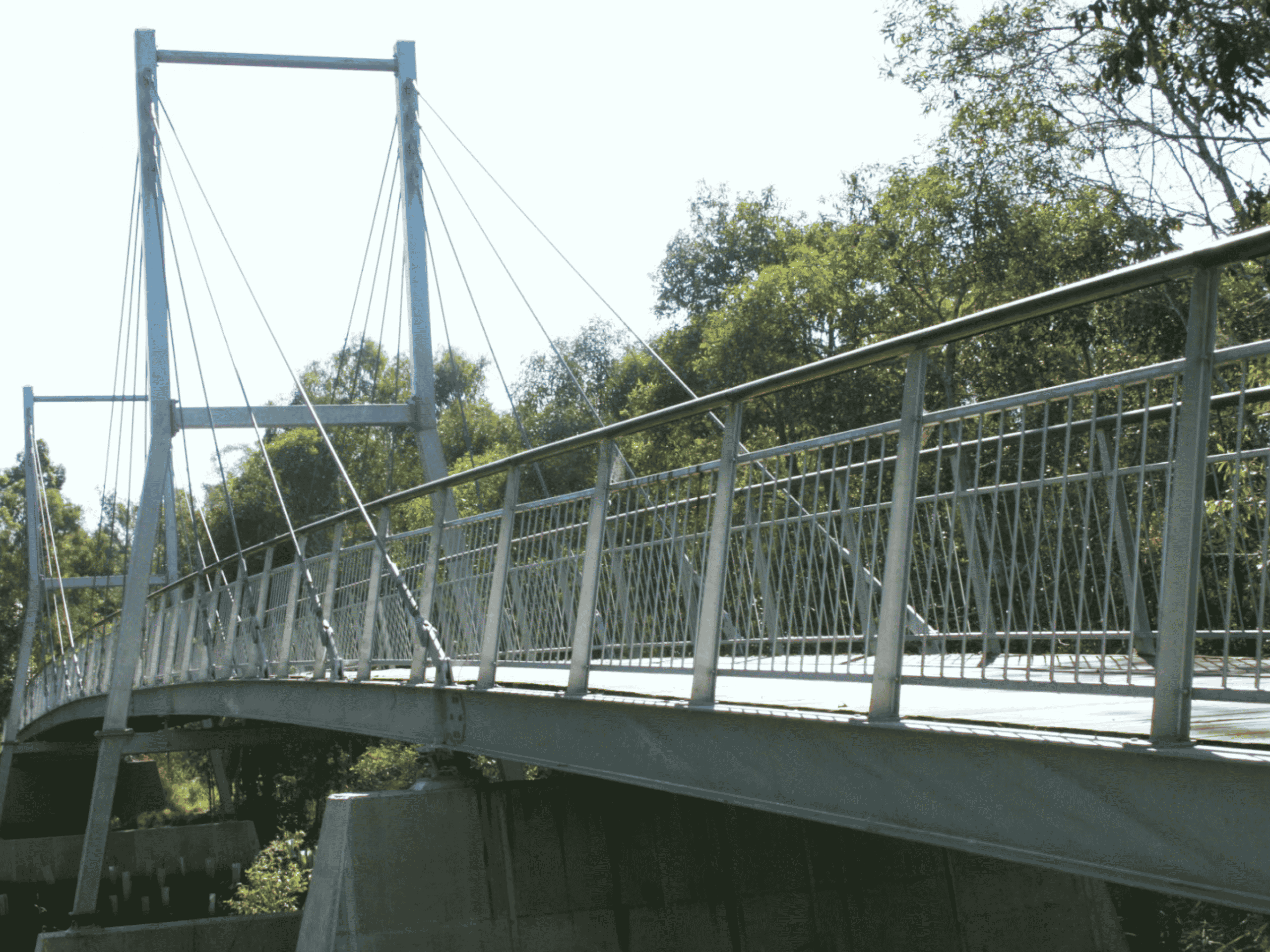 Concrete and steel bridge installed and fabricated by DWW Engineering
