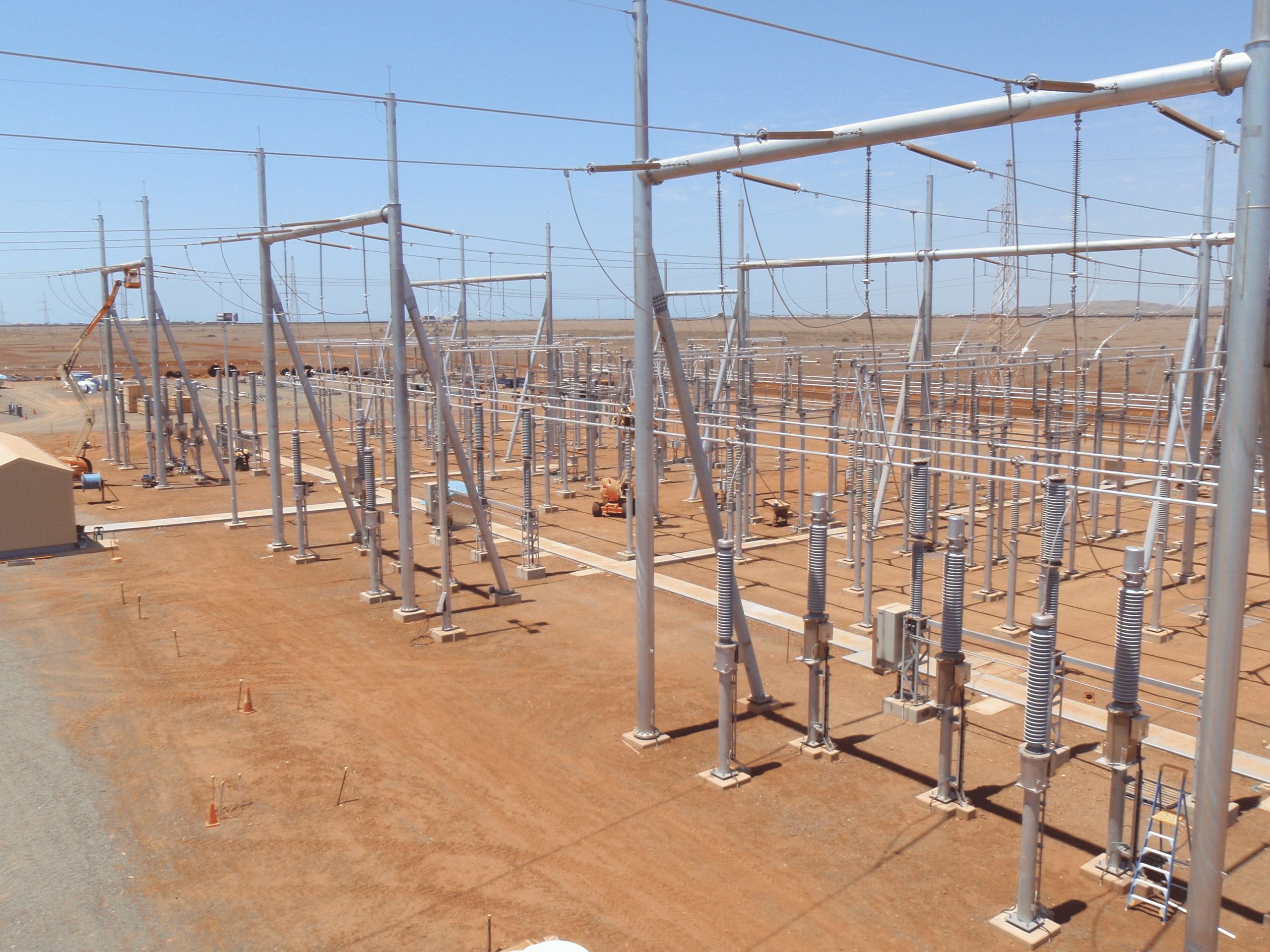 Imported steel used in an Australian electrical substation project.